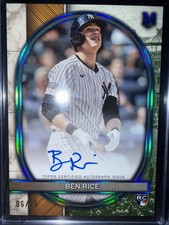 2025 Topps Museum Collection - Archival Autographs Ben Rice #AA-BR Blue Topaz...