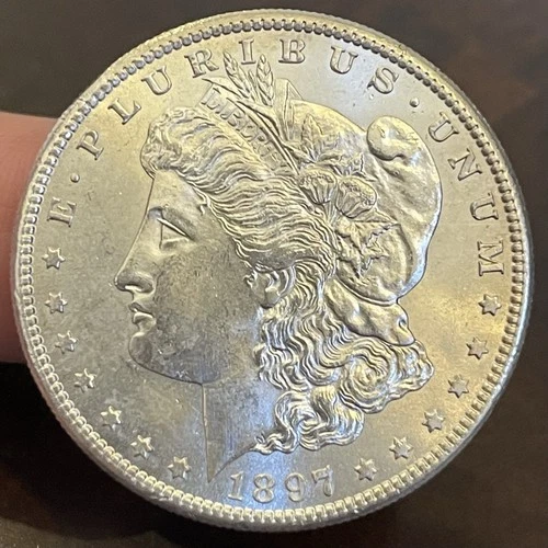 1897 S Morgan Silver Dollar ~ GRADED MS by USGA ~ MINT STATE BU ~ 90% Silver $1
