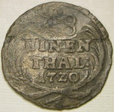 SAXONY (Germany Electorate) 1/48 Thaler 1720 IGS - Silver / Billon - 2010 *