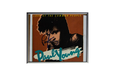 Paul Young Autographed Signed 'Love Of The Common People' 45 Framed