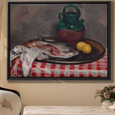 Vintage Floral Still Life Oil Painting Canvas Print Kitchen Wall Art Decor