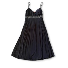 Glorima collection black rhinestone y2k vintage dress size small