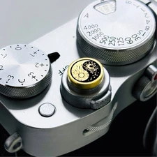 Sun & Moon Camera soft release button - brass strew shutter button universal fit