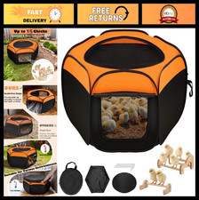 Chick Brooder Box, Pop-Up Chicken Playpen with Dual Doors for Easy Access