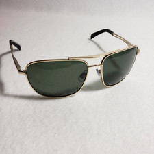 Vintage Chilis Polarized Aviator Sunglasses Gold Green Lens Spring Flex Hinge