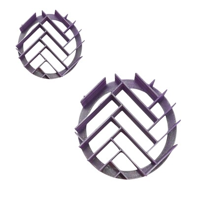 HERRINGBONE SET OF 2 SIZES CONCHA COOKIE CUTTER MEXICAN SWEET BREAD STAMP PR1780