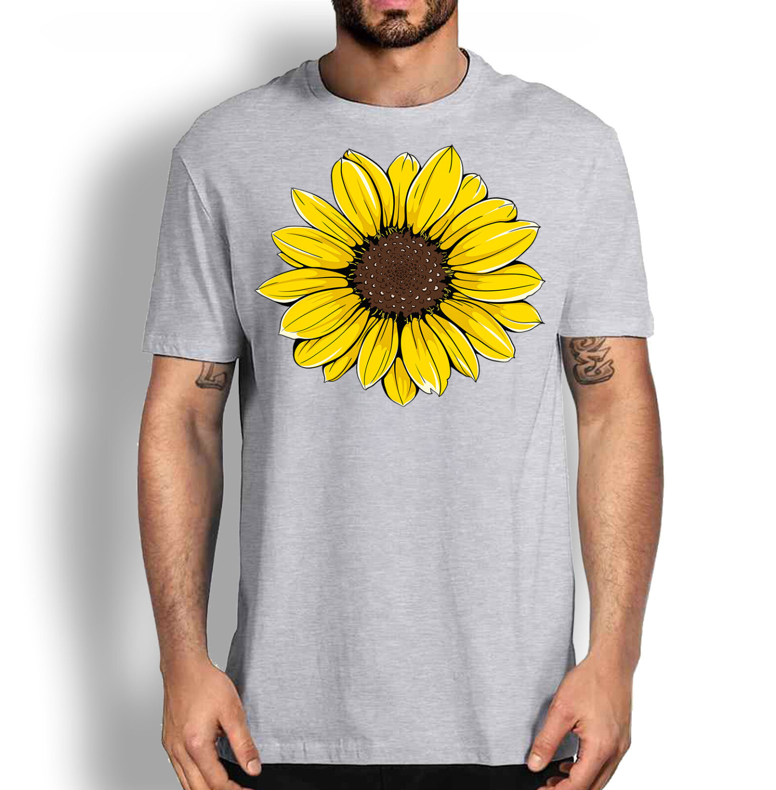 Friday Tshirt Sunflower Novelty Graphic Tee Golden Yellow Flower Shirt