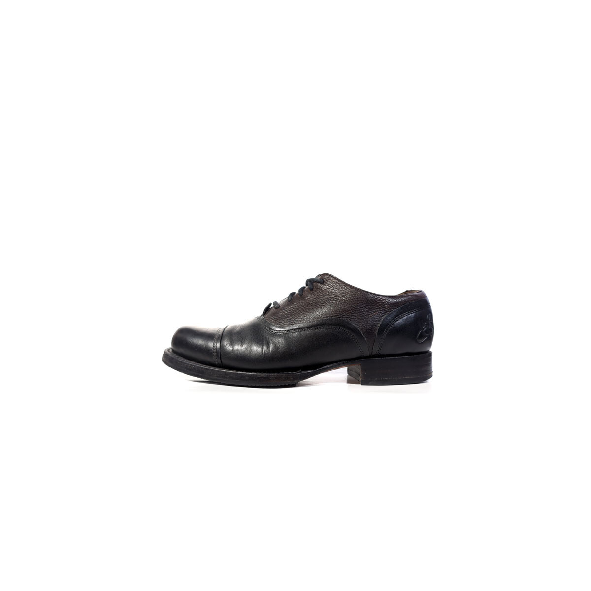 VTG JOHN FLUEVOG Mens Size 7 D Black & Brown Leather Oxfords 
