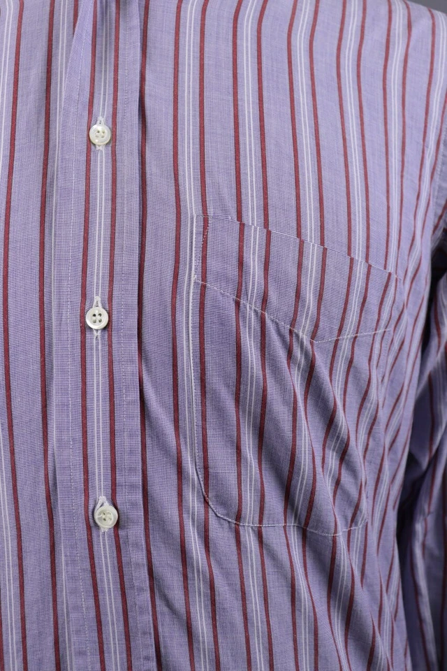 Givenchy Gentelman Paris Blue Stripe Long Sleeve Button Down Shirt Size 37 / 14 - Image 4 of 4