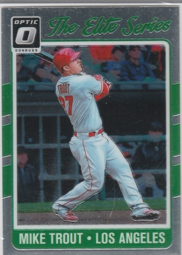 MIKE TROUT Insert Card THE ELITE SERIES Donruss Optic Baseball ANAHEIM ANGELS - 第 1/2 張圖片