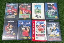 Sega Genesis Bundle Lot of 8 Sport games Football Golf Hockey Boxing TESTED BX13