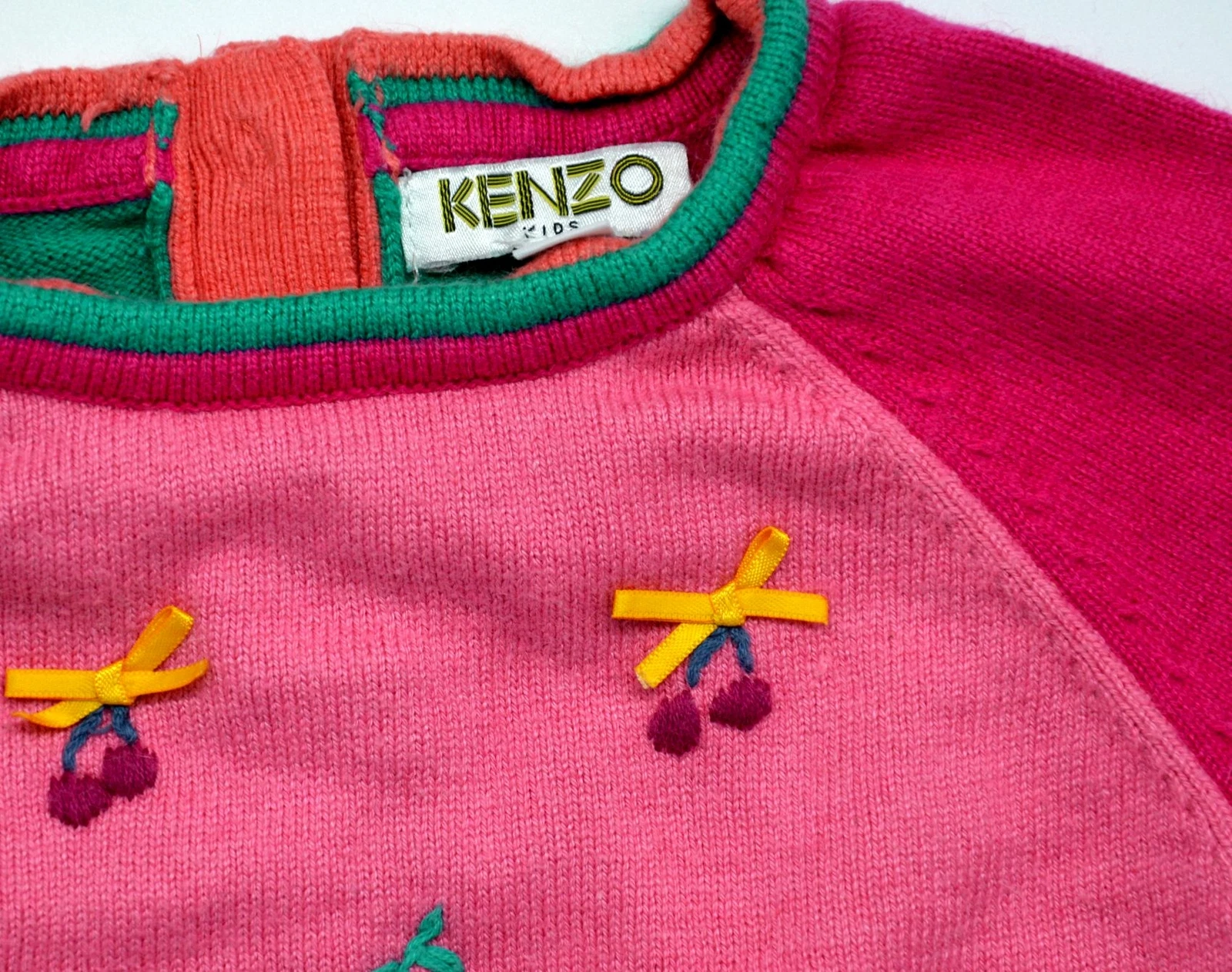 Abito in maglia originale bambino designer di Kenzo taglia 12M 74 Angora proporzione