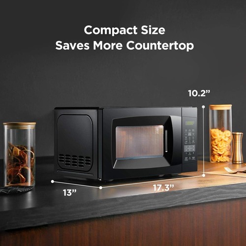 EM720CPL-PMB Countertop Microwave 0.7 Cu Ft with Sound On/Off ECO Mode Black - Picture 3 of 6