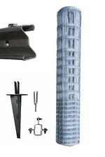 Komplett - Set Wildgatter 180/24/15 Knotengeflecht Wildzaun Erdteller Z-Profil