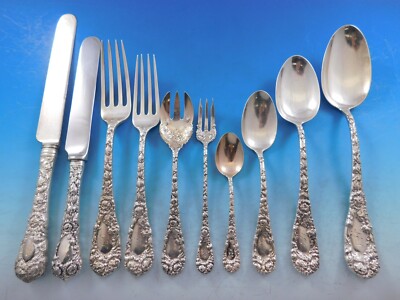 Chrysanthemum by Durgin Sterling Silver Flatware Set Service 126