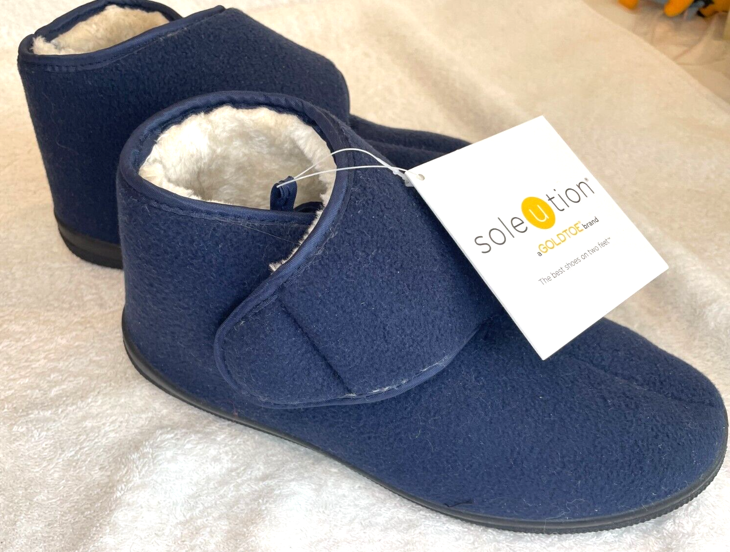 PANTOFOLA D’ORO Pantofole Gold Soleution donna 8 suole da interno esterno blu navy nuove con etichette