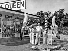 Dairy Queen at Buzzards Bay, Massachusetts - 1950 - Vintage Photo Print