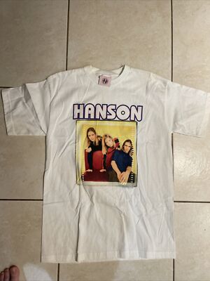 Vintage 1997 Hanson Rock Band Concert T-Shirt Size L White