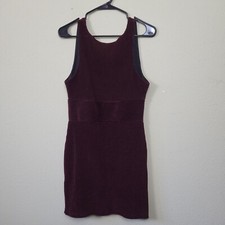 Free People Womens Purple Sleeveless Deep U Neck Casual Tank Dress Size Small