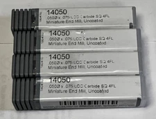 Lot Of 4 NEW! Harvey Tool Carbide Ø.050" 4 FL .075" LOC SQUARE ENDMILL (14050)