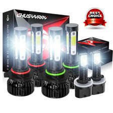 For GMC Yukon XL 1500 2500 2000-2006 LED Headlight High/Low Fog Light Bulbs Kit