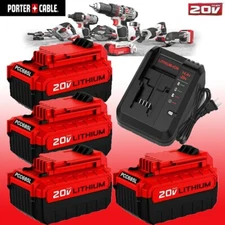1-4Pack 6.0Ah Battery OR Charger For Porter Cable 20V PCC680L PCC681L Power