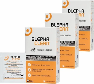 THEA Blephaclean Daily Eyelid Wipes | Pack of 60