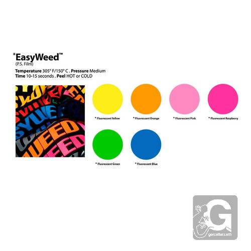 6 YARDS SISER EASYWEED FLUORESCENT HEAT TRANSFER VINYL (MIX & MATCH COLORS) - Picture 3 of 4