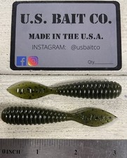 Stingray Grub 3  Color Green Pumpkin Bass Crappie Trout Lot Of 20