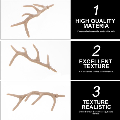 12 Paar Miniatur Geweih zum Basteln Schneemann Hand Baum Ast Kind - Bild 4 von 12