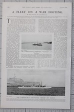 1901 PRINT TORPEDO BOAT DESTROYER BANSHEE AT PLATAEA & BOXER OFF MALTA