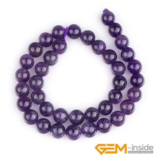 Assorted Round 10mm Smooth Gemstone Loose Beads For Jewellery Making Strand 15'' - Picture 181 of 290