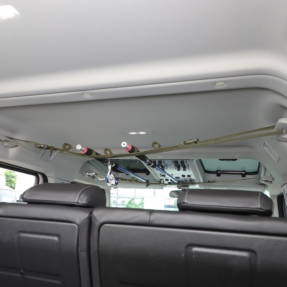 2Pcs Green Fishing Rod Holder Fishing Pole Roof Rack Fits Ineos