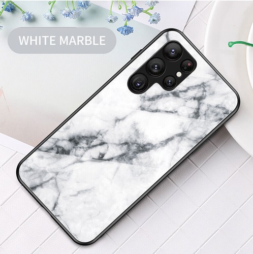 Marble Texture Glass Phone Case For Samsung S24 S23 S22 S21 S20 Ultra S10 S9 S8 - Picture 24 of 32