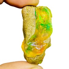 70.50 Cts Natural Ethiopian Opal Rough 46x20mm Rare Untreated Loose Gemstone