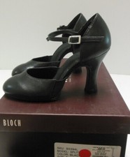  Bloch S0394L Ladies BLK 3" heel Chara Splitsole Size 5 suede sole Ballroom