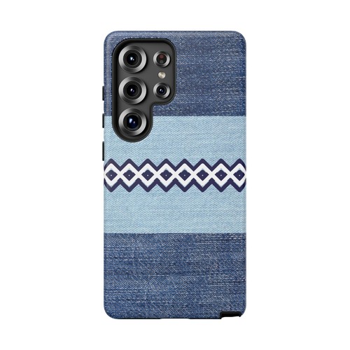 Blue Jean Print Diamonds Tough Phone Case for Iphone, Samsung Galaxy, Goog Pixel - Picture 238 of 285