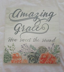 Amazing Grace Wooden Wall Art Sign Ebay
