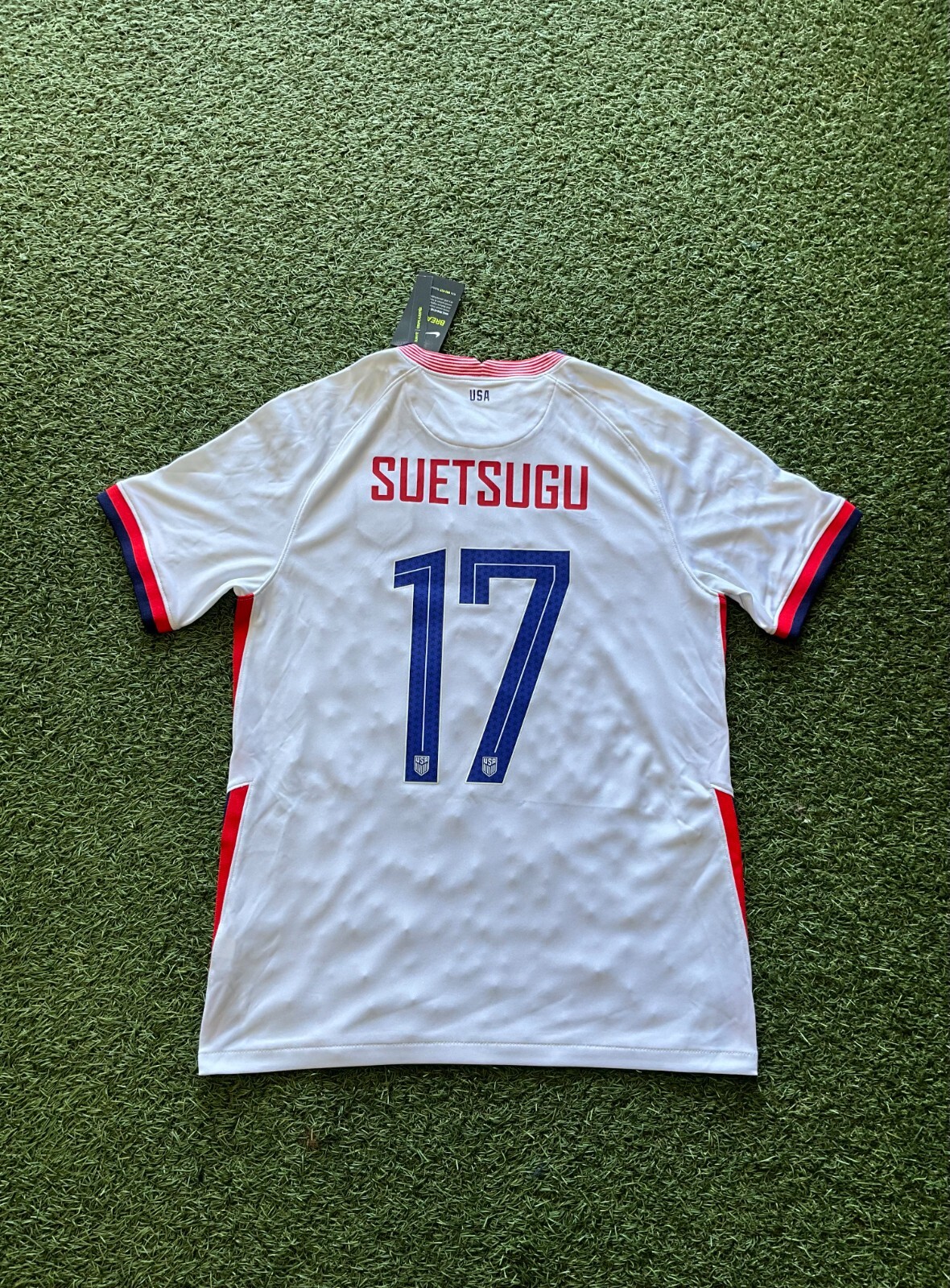 Nike USA Men's Home Jersey 2020 Legend Suetsugu #17 - White