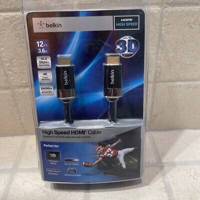 Belkin AV10049-12 HDMI AV Cable 12-foot for HDTV, AV Receiver HD Gaming Blu-Ray