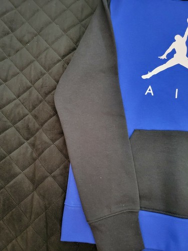 Nike Boys Jordan Jumpman Pullover Hoodie Black/Racer Blue - Size S - Picture 6 of 10