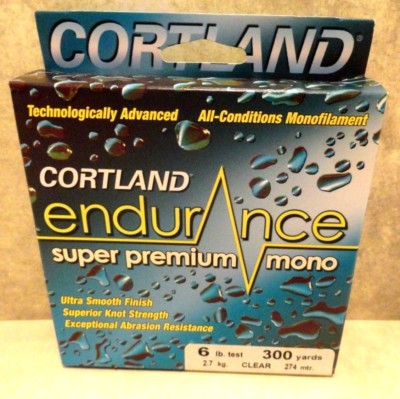 CORTLAND ENDURANCE SUPER PREMIUM MONO 300YDS 6LB/2.7KG CLEAR 