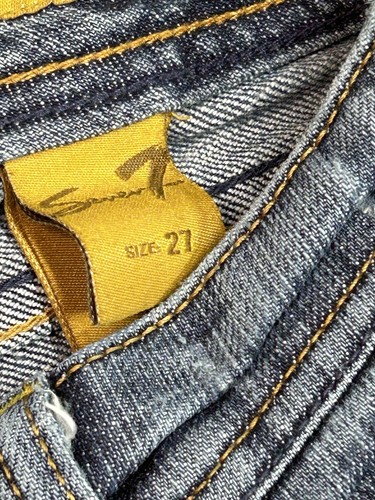 Seven7 Classic Flare Leg Womens Jeans Designer Blue Sz. 27 Ladies Casual Pants - Picture 6 of 12