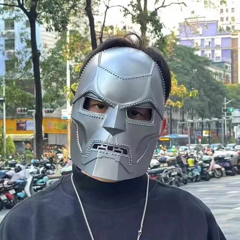 Victor Von Doom Doctor Doom Cosplay Resin Mask Sliver Helmet Halloween Prop Gift - Image 3 of 4