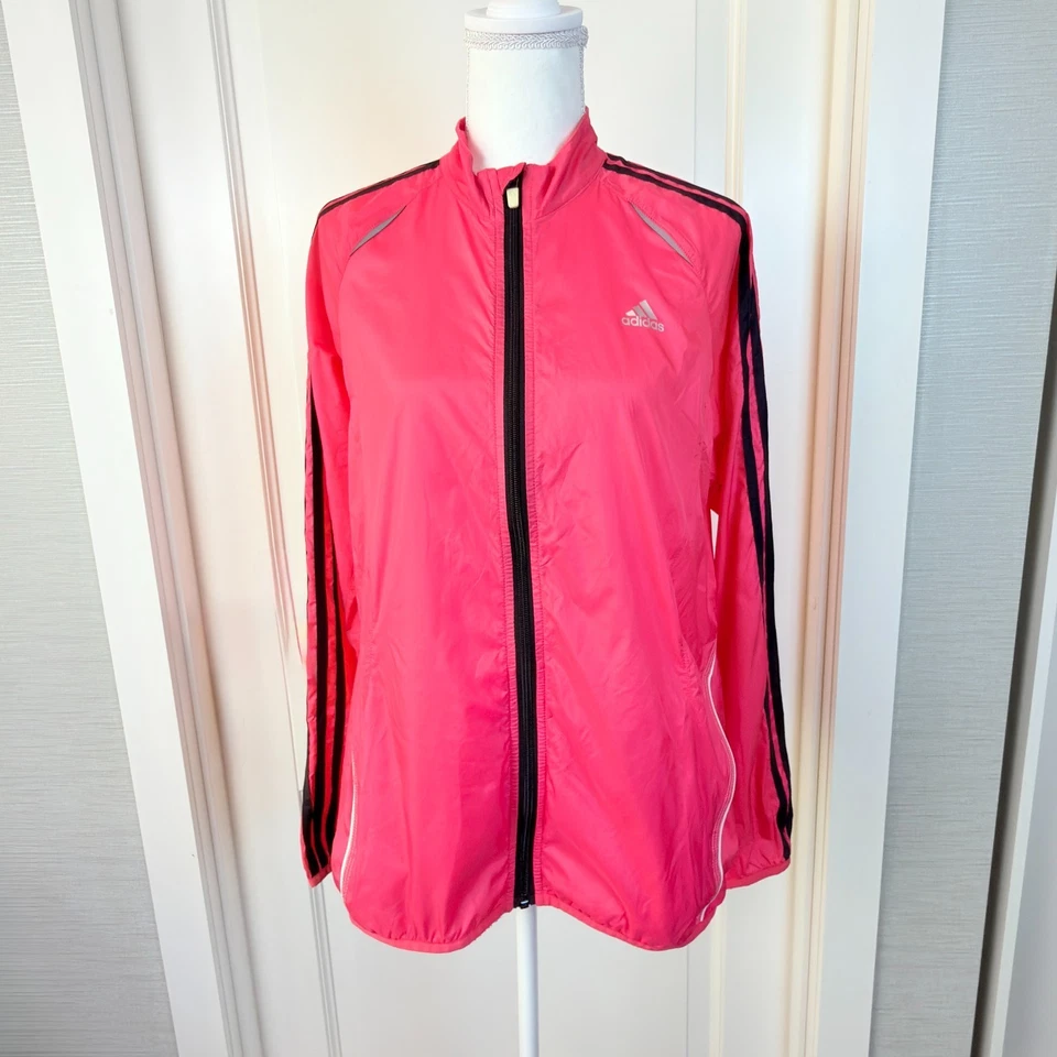 Adidas Jacke Damen 42 Rosa Gestreift Full Zip Langarm Formotion Response - Bild 4 von 4