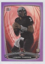 2014 Bowman Rookies Retail Purple Foil Logan Thomas #64 0a1