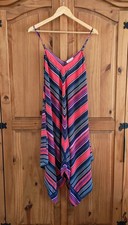 Monsoon Chevron Stripe Handkerchief Hem Cami Dress Multicolour