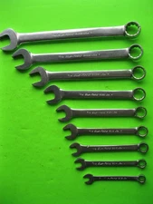 9 Pc Blue Point Open Box Wrench Set 12 Point, 7/8"- 3/8"