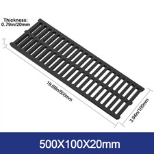 New High Strength Trench Cover Rectangular Resin Plastic Sewer Trench Plate Grid