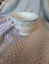 Crown Ming Fine China Footed Cup White Floral 